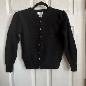 Classic Black Button-Up Women's Sweater